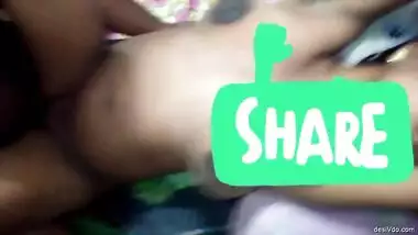 Chennai aunty Pooja dark big aerolas exposed by her husband