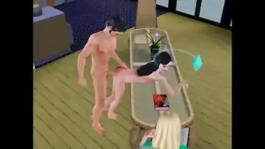 Fucked wife while mother-in-law on the table | sims 3 sex