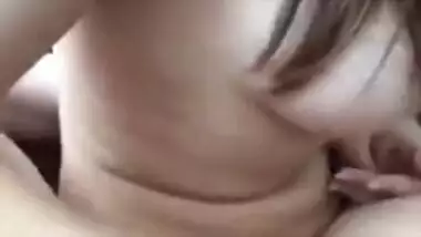 Nude Desi chick during sex in living room strokes lover's XXX dick