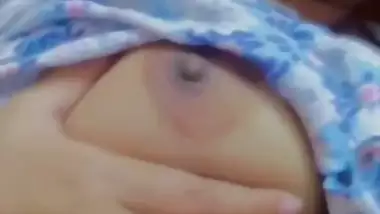 Cute girl sexy boobs show video making for lover