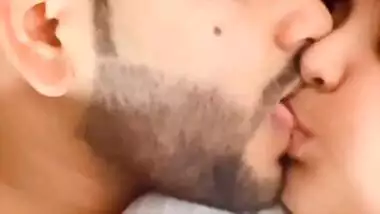 Cute young girl Smooching BF and showing her Big Boobs