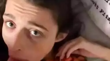 Babe taking long dick