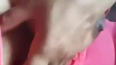 Play with bhabhi boobs and pussy inside car