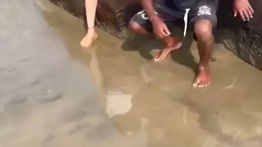 Indian Daring Wife showing pussy in public & Stanger jerking of to her