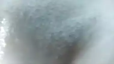 Bare Desi beauty with big breasts XXX touches her wet hairy cunt