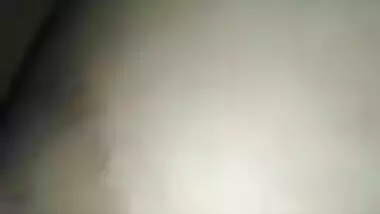 Desi girl hides her face but man lays her XXX boobs bare for sex video
