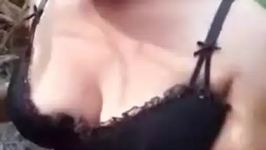 Modest Desi village girl shows her sweet XXX assets in the fresh air