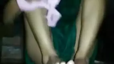 Female gets naked below the belt to expose her XXX slit on Indian camera