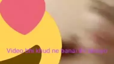 Teen Indian lies in bed and films anonymous guy who licks her nipples