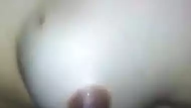 Lewd girl from India advertises her small boobies on camera in close-up