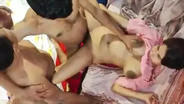 two dicks A Bengali girl takes on two guys in this fun threesome INDIAN SEX