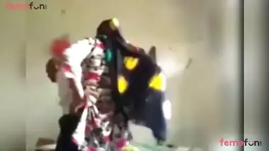 Woman lies on the bed to be fucked by the Desi lecher in missionary