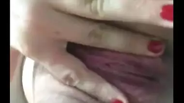 Cute teen shows off her boobs and pussy for her lover