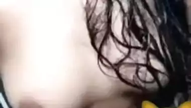 Hot XXX video call with lecherous Desi babe showing off her boobs