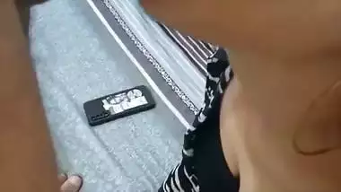 The man shoots a blowjob MMS of a whore sucking his cock