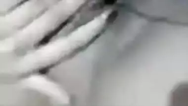 XXX video of Indian touching her own natural tits and smooth pussy