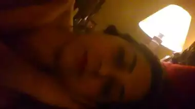 Comely Paki girl films solo video where she plays with her XXX jugs