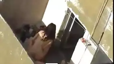 Indian sex video of a slim college girl having sex on the balcony