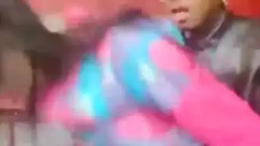 Indian lovers caught trying first sex outdoor in Desi mms video