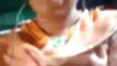 Village girl video call boobs showing recorded by lover