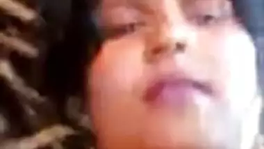 Busty Desi XXX housewife showing her big melons on video call with husband