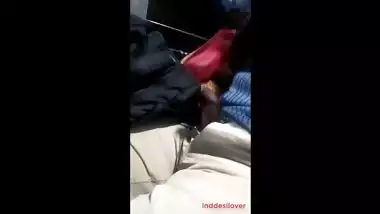 Point of view video of Desi whore sucking XXX gearbox in the bus