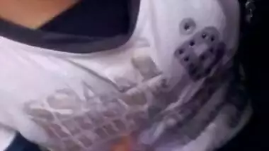 Hot gujrati girl neha with her boyfriend manu in park showing her big juicy breasts