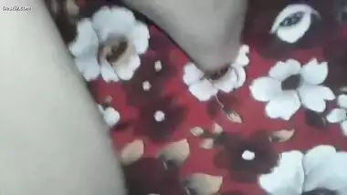 Horny girl fucked at night