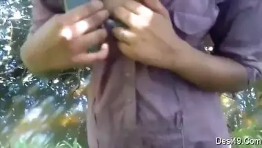 Jealous BF will Desi GF so she wants quick sex in jungle