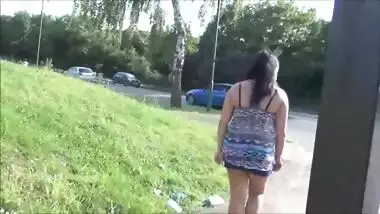 XXX sex as Indian amateur bbw babe public flashing and outdoor