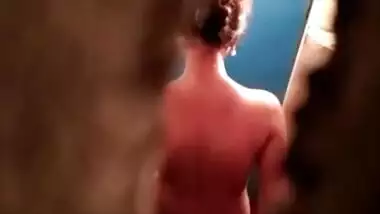 woman wash in bathroom boos and anal